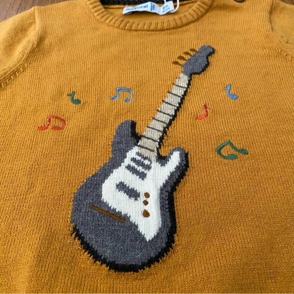Mayoral Mustard Guitar Kids Sweater - Picture 2 of 5